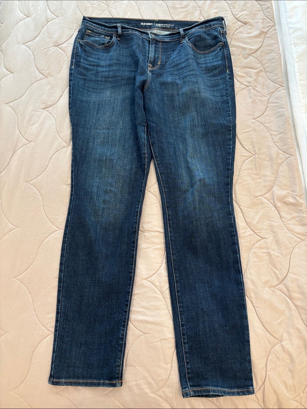 Old Navy Dark Blue Skinny Jeans Curvy Profile 14